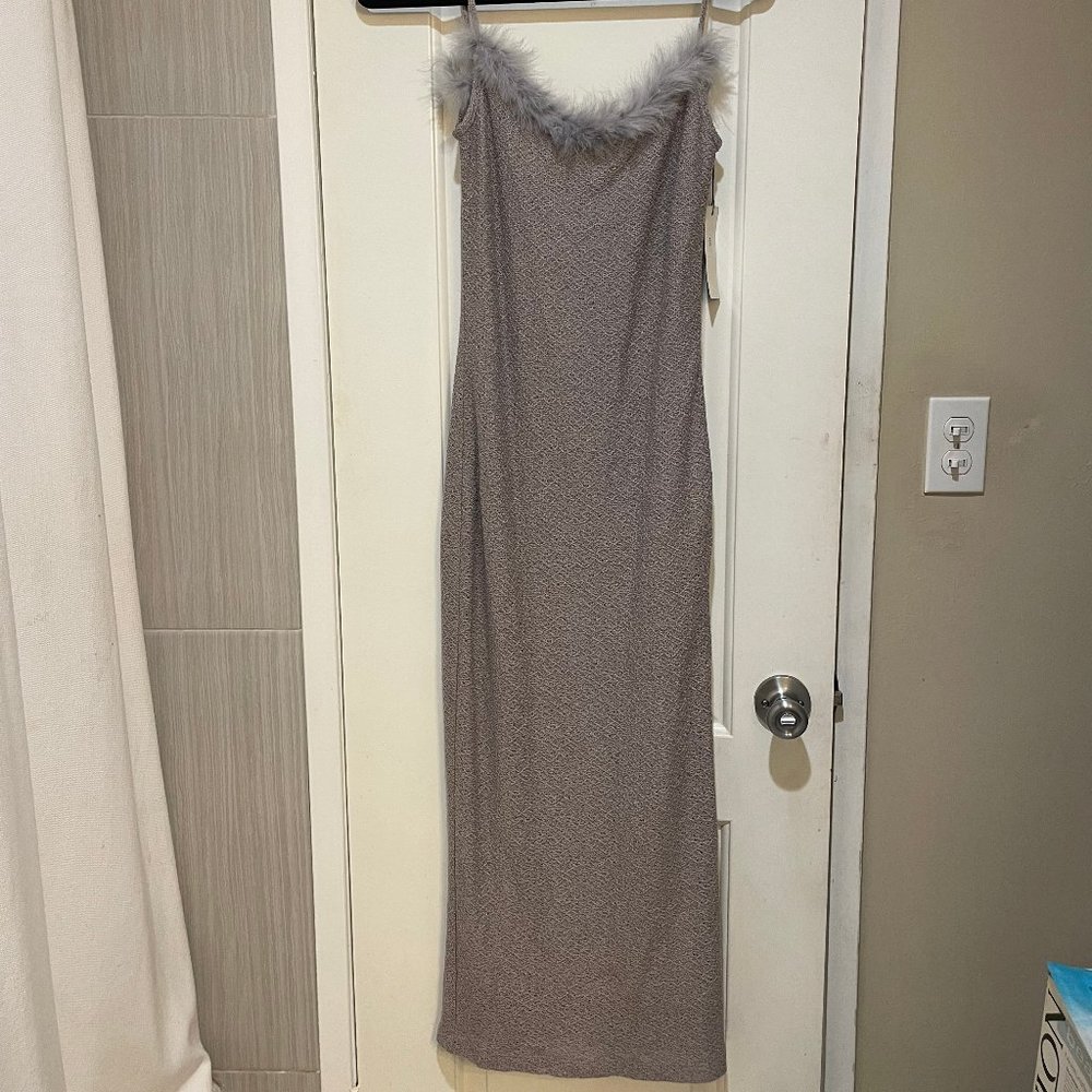 Dina Bar-El Gray Evening Dress
